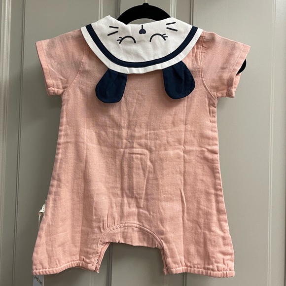 NWT Pureborn Muslin Cotton Baby Pink Sailor Outfit 3-6 MO - Picture 9 of 9